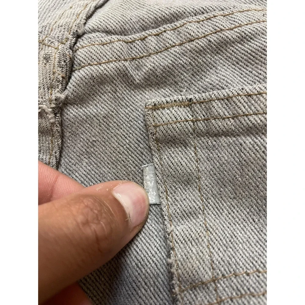 Vintage Levis Silvertab Lean Jeans Mens 31x34 Gray Denim Slim Straight Zip Fly‎